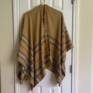 Plaid Poncho Shawl